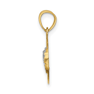 14k Yellow Gold w/Rhodium The Last Supper Pendant