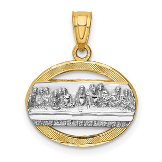 14k Yellow Gold w/Rhodium The Last Supper Pendant