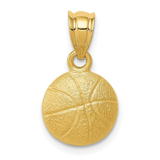 14k Yellow Gold Basketball Pendant C47