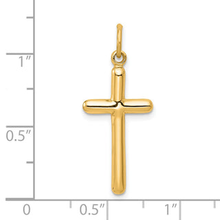 14k Yellow Gold Cross Charm
