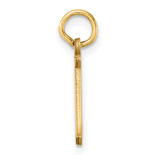14K Yellow Gold Diamond-cut Letter A Initial Charm