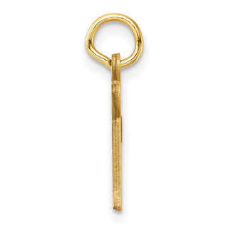 14K Yellow Gold Diamond-cut Letter G Initial Charm