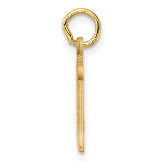14K Yellow Gold Diamond-cut Letter M Initial Charm