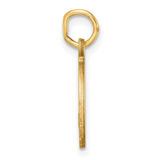 14K Yellow Gold Diamond-cut Letter O Initial Charm