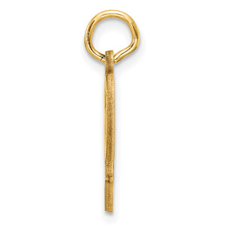 14K Yellow Gold Diamond-cut Letter P Initial Charm