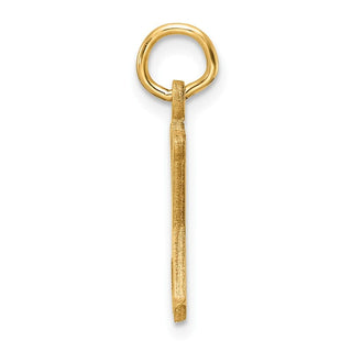 14K Yellow Gold Diamond-cut Letter X Initial Charm