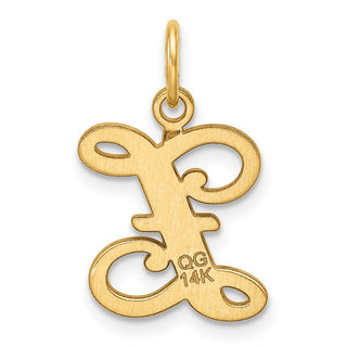 14K Yellow Gold Diamond-cut Letter Z Initial Charm