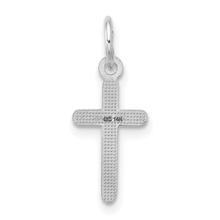 14k White Gold Cross Pendant C4835W