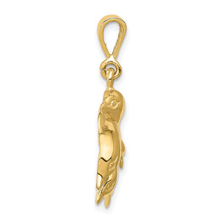14k Yellow Gold Dolphin Pendant C494