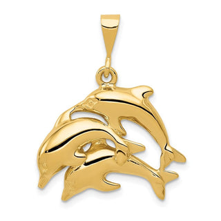 14k Yellow Gold Dolphin Pendant C494