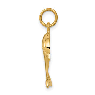 14k Yellow Gold Dolphin Charm C495