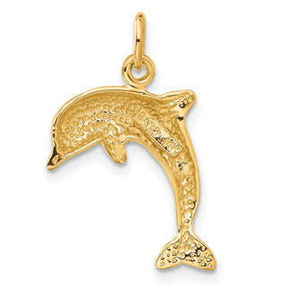 14k Yellow Gold Dolphin Charm C495