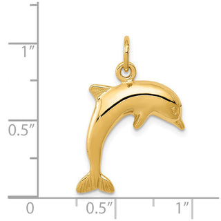 14k Yellow Gold Dolphin Charm C495