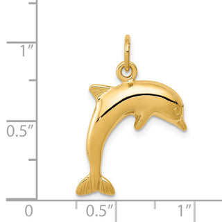 14k Yellow Gold Dolphin Charm C495