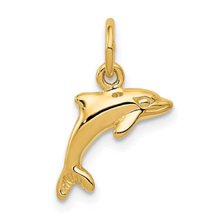 14k Yellow Gold Dolphin Pendant C502