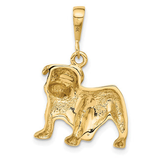14k Yellow Gold Bulldog Pendant C522