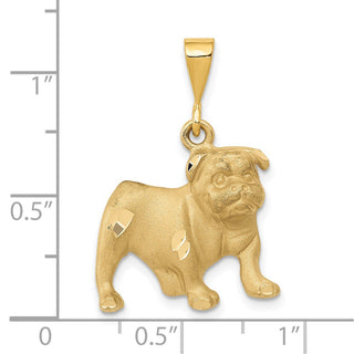 14k Yellow Gold Bulldog Pendant C522