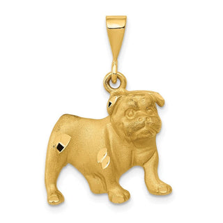 14k Yellow Gold Bulldog Pendant C522