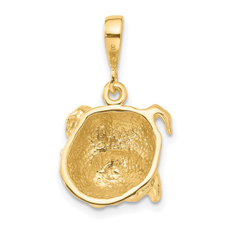 14k Yellow Gold Bulldog Pendant C523