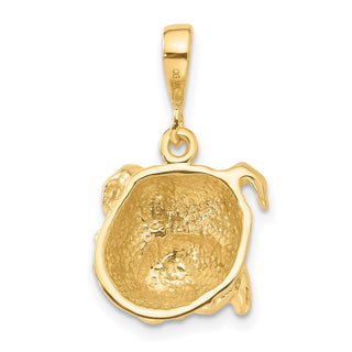 14k Yellow Gold Bulldog Pendant C523