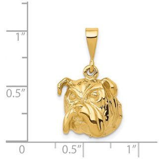 14k Yellow Gold Bulldog Pendant C523