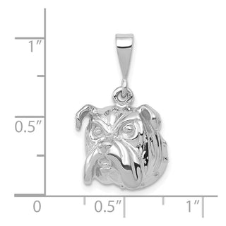 14k White Gold Bulldog Pendant C523W