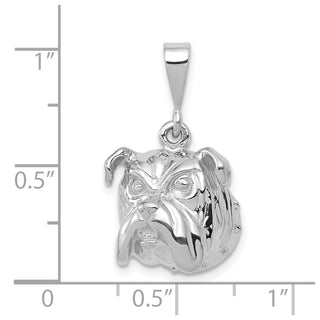 14k White Gold Bulldog Pendant C523W