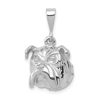 14k White Gold Bulldog Pendant C523W