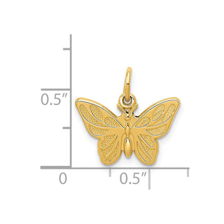 14k Yellow Gold Butterfly Charm C537