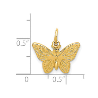14k Yellow Gold Butterfly Charm C537