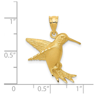 14k Yellow Gold Hummingbird Pendant