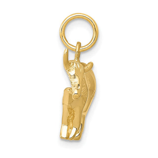 14k Yellow Gold Steer Pendant