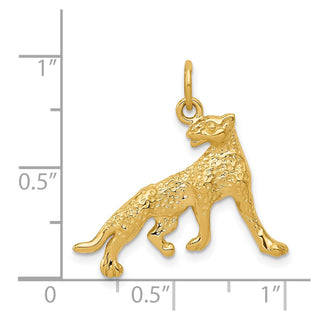 14k Yellow Gold Cheetah Charm