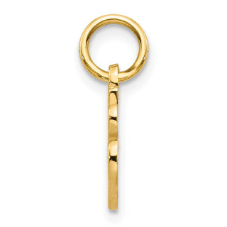 14k Yellow Gold Casted Initial A Charm