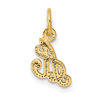 14k Yellow Gold Casted Initial A Charm