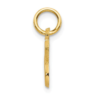 14k Yellow Gold Casted Initial C Charm