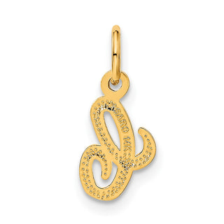 14k Yellow Gold Casted Initial C Charm