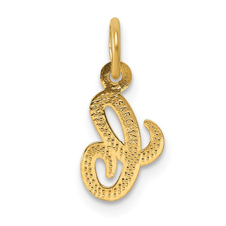 14k Yellow Gold Casted Initial C Charm
