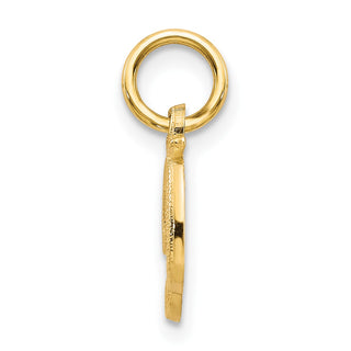 14k Yellow Gold Casted Initial D Charm