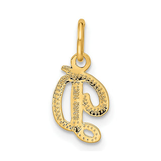 14k Yellow Gold Casted Initial D Charm