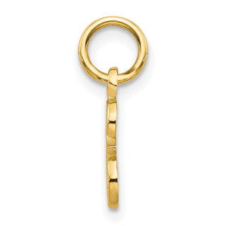 14k Yellow Gold Casted Initial E Charm