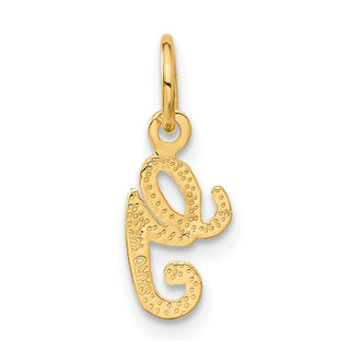 14k Yellow Gold Casted Initial G Charm