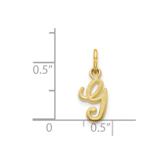 14k Yellow Gold Casted Initial G Charm