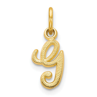 14k Yellow Gold Casted Initial G Charm