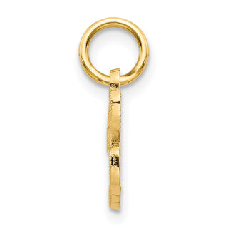 14k Yellow Gold Casted Initial H Charm