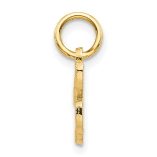 14k Yellow Gold Casted Initial H Charm