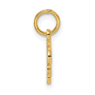 14k Yellow Gold Casted Initial H Charm