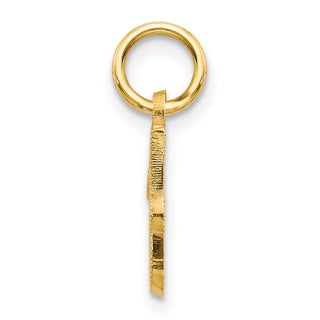 14k Yellow Gold Casted Initial J Charm