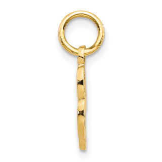 14k Yellow Gold Casted Initial L Charm