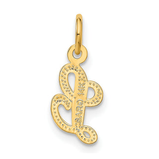 14k Yellow Gold Casted Initial L Charm
